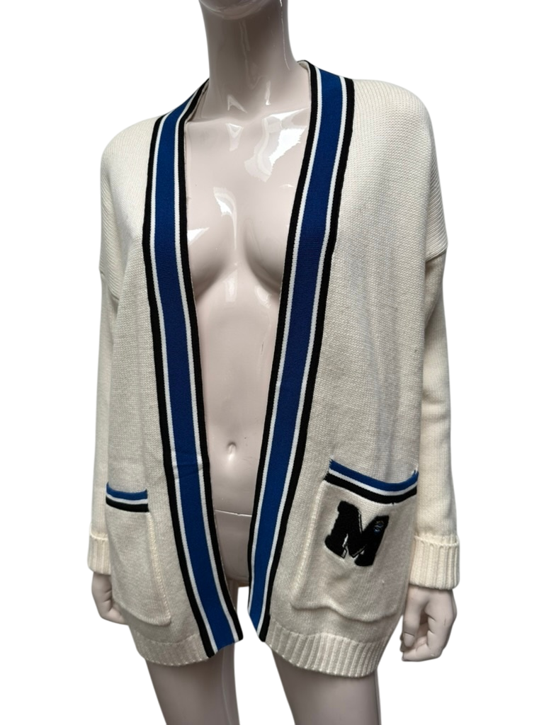 Maje Vest maat S Crème met blauw