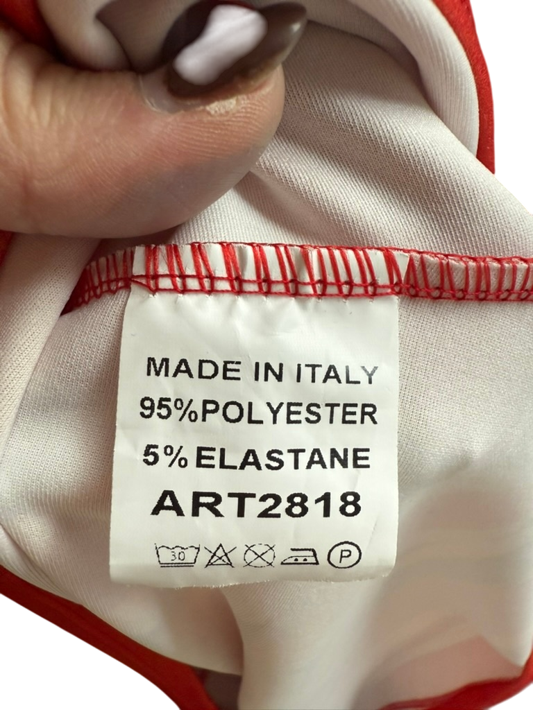 Made In Italy Jurk maat M oranje, wit