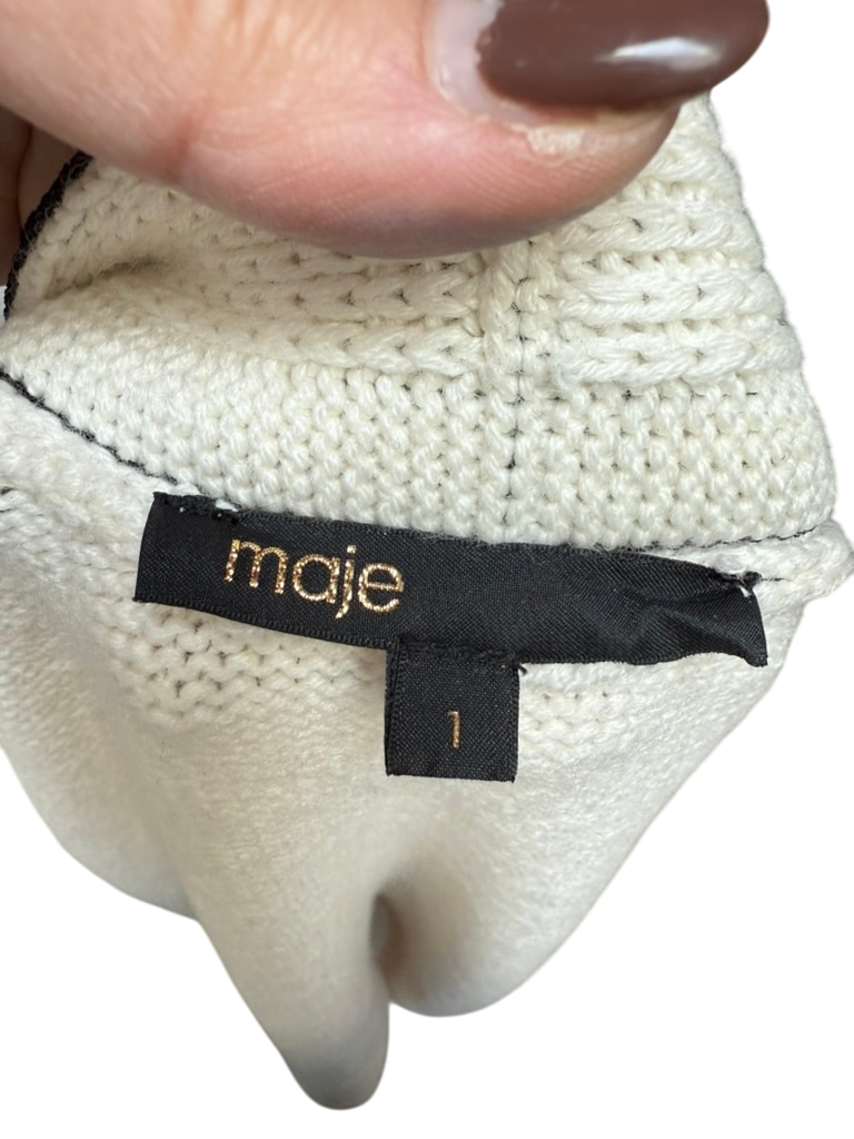 Maje Vest maat S Crème met blauw