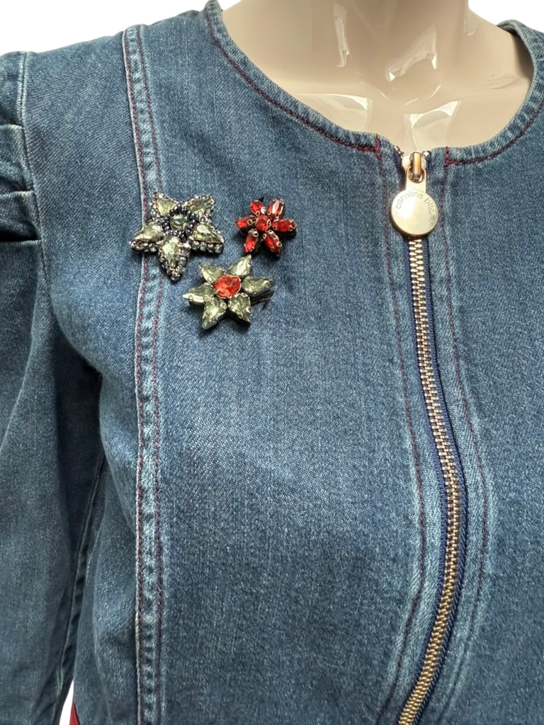 caroline biss Jurk maat 38 blauw jeans