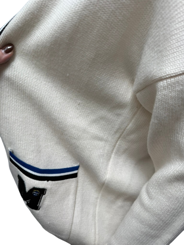 Maje Vest maat S Crème met blauw