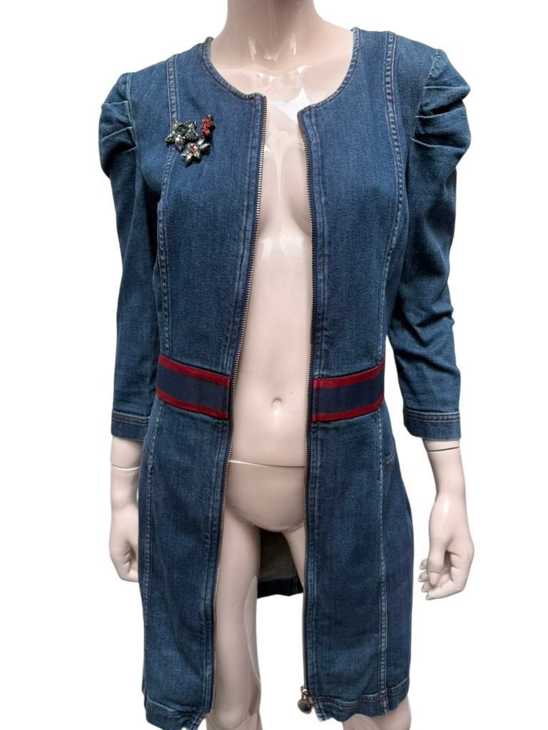 caroline biss Jurk maat 38 blauw jeans