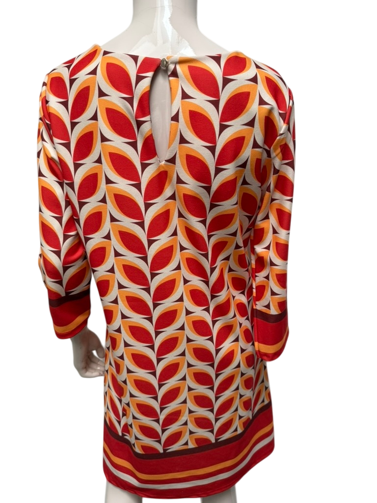 Made In Italy Jurk maat M oranje, wit