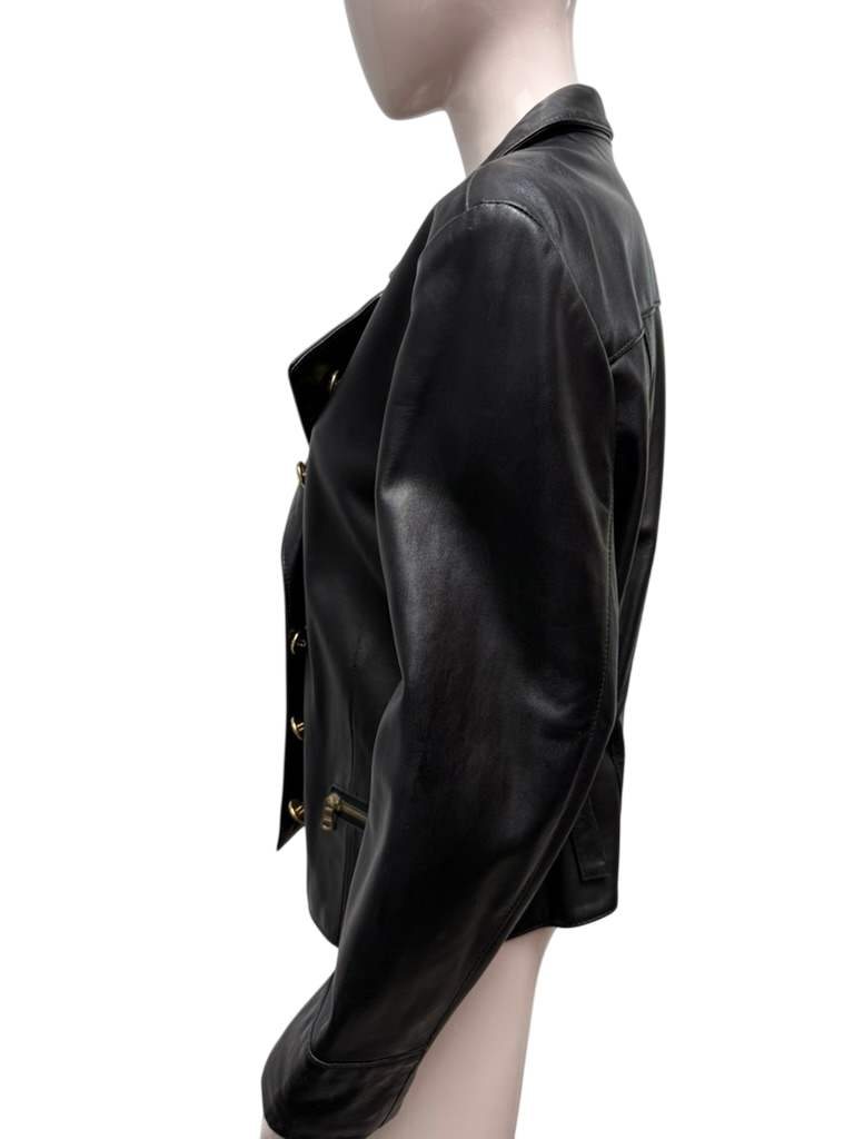 BLACKY DRESS leren jas maat 40 zwart