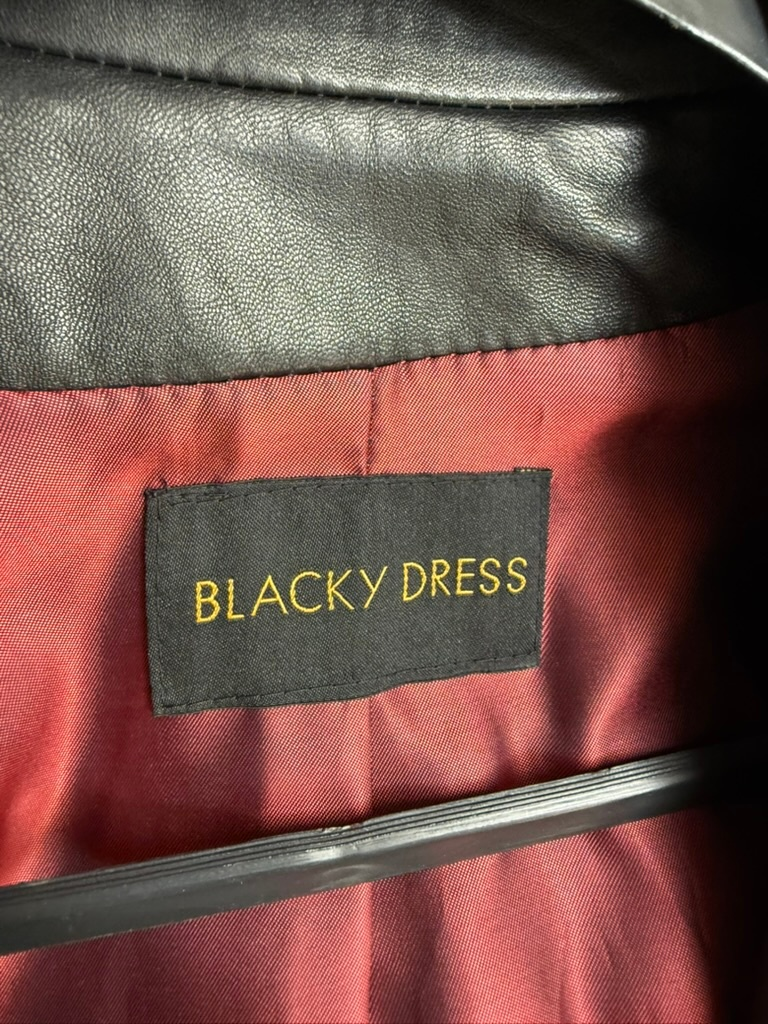 BLACKY DRESS leren jas maat 40 zwart
