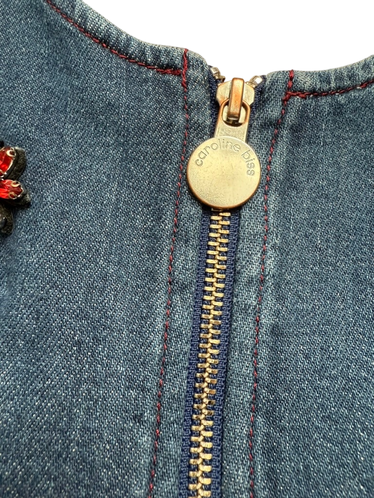 caroline biss Jurk maat 38 blauw jeans