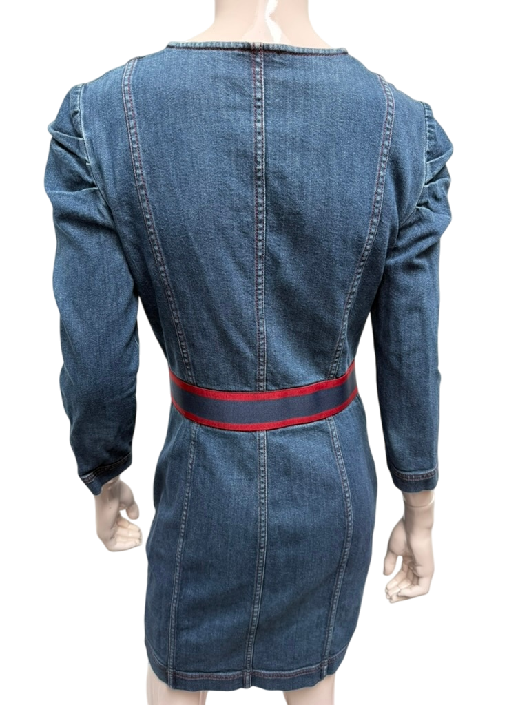 caroline biss Jurk maat 38 blauw jeans