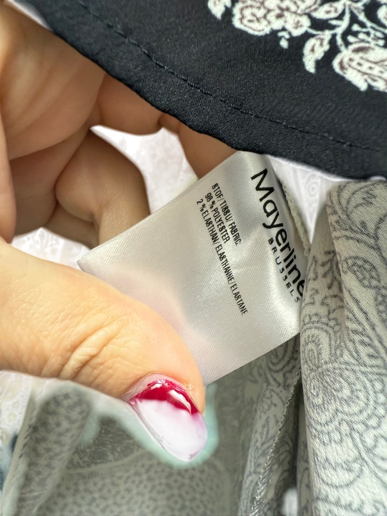 Mayerline Blouse maat 40 Beige en zwart