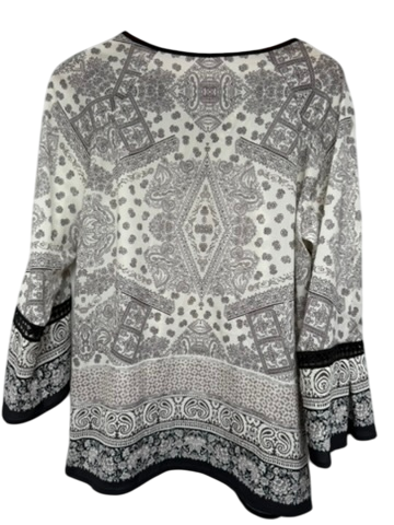 Mayerline Blouse maat 40 Beige en zwart