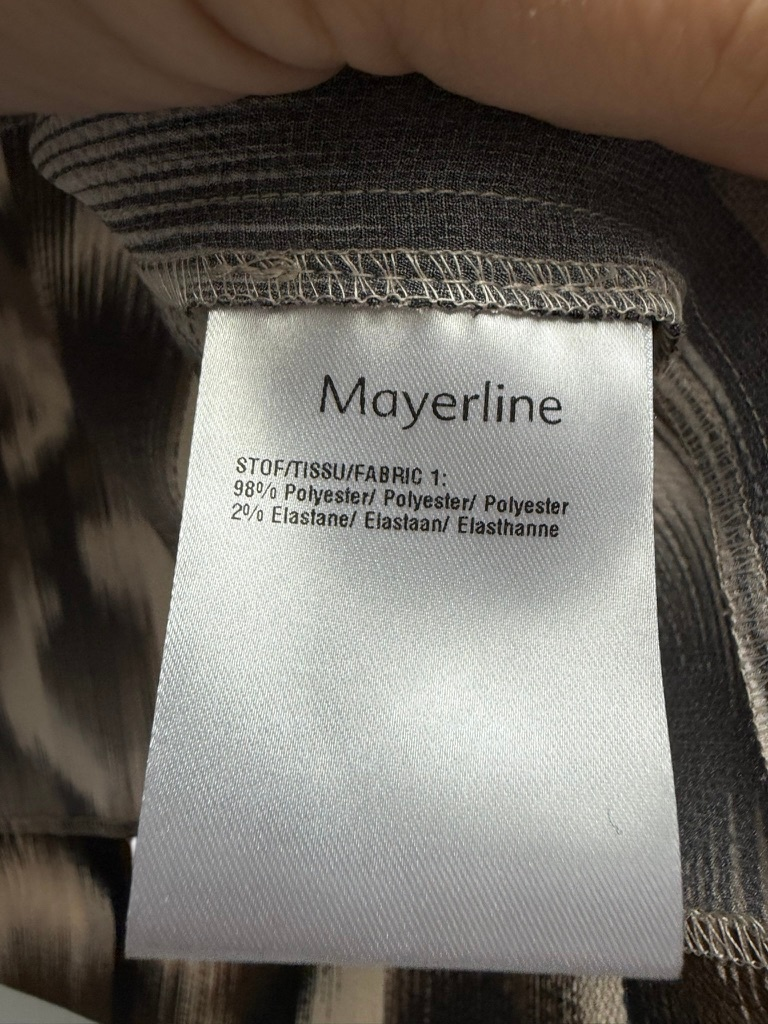 Mayerline Blouse maat 44 Beige, zwart en bruin