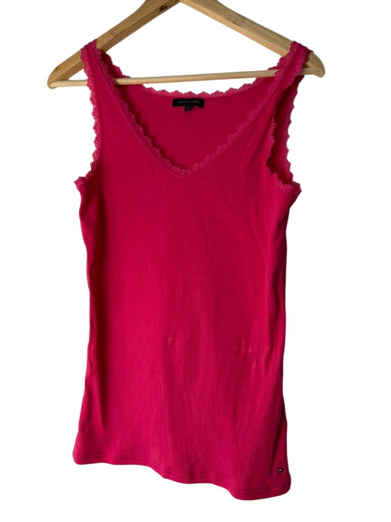 Tommy Hilfiger Top maat L Fuchsiaroze
