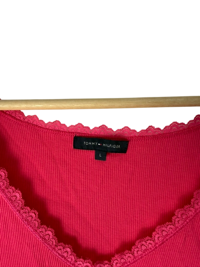 Tommy Hilfiger Top maat L Fuchsiaroze