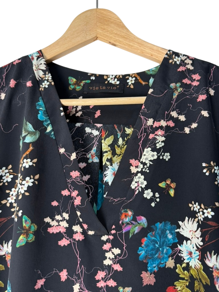 Vie ta vie Blouse maat M meerkleurig; zwart