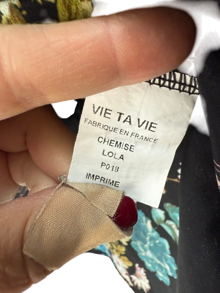 Vie ta vie Blouse maat M meerkleurig; zwart