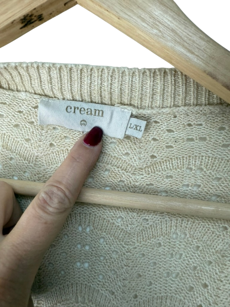 Cream Vest maat L/XL Beige