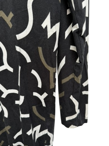 Zoso Jurk maat M Zwart met wit en grijs patroon