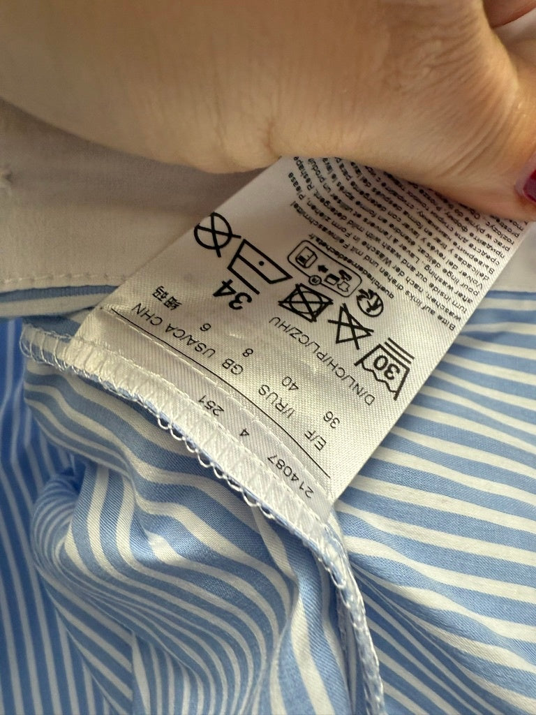 Cartoon Blouse maat 36 Blauw en wit gestreept