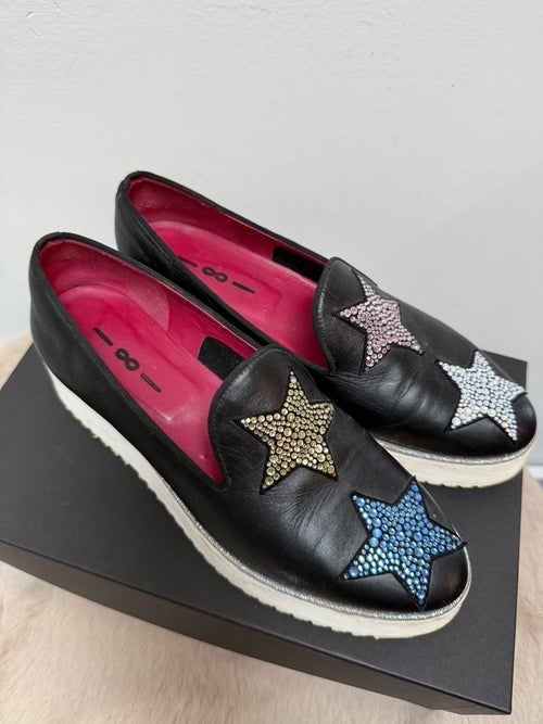 Alberto Gozzi Schoenen maat 37 Zwart met gekleurde sterretjes