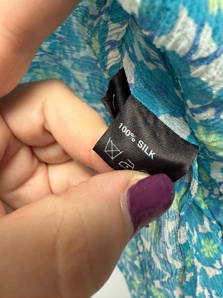 Zenggi Top zijde maat S blauw