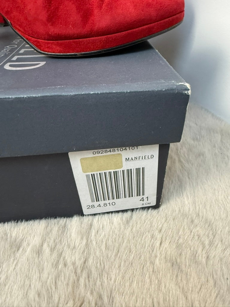 Manfield Enkellaarsjes maat 41 Rood