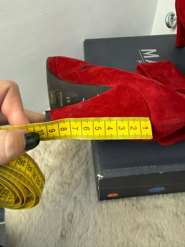 Manfield Enkellaarsjes maat 41 Rood