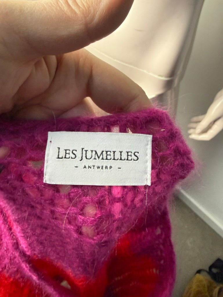 Les Jumelles Antwerp Trui maat TU Rood en roze