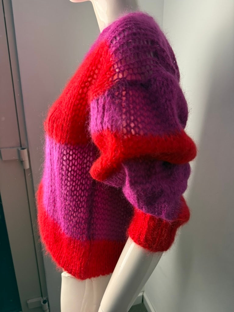 Les Jumelles Antwerp Trui maat TU Rood en roze