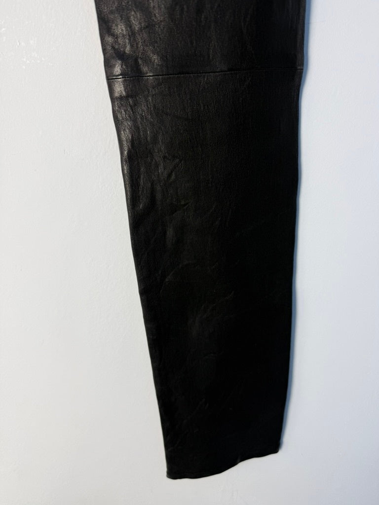 FRAME Leren skinny maat 28 zwart