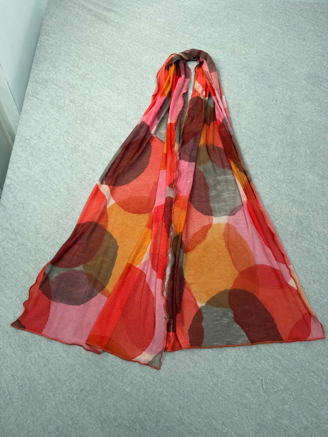 WAX Sjaal maat Oranje/Roze/Paars (multicolor)