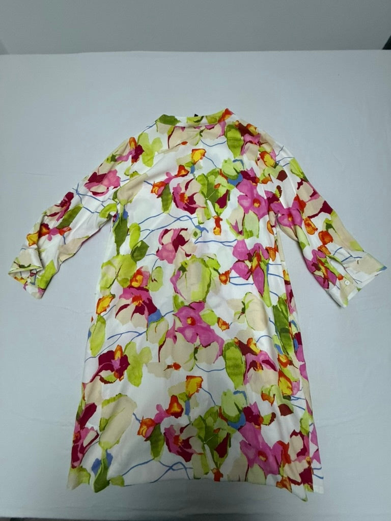 Soulmate Jurk maat M Wit met multicolor bloemenprint