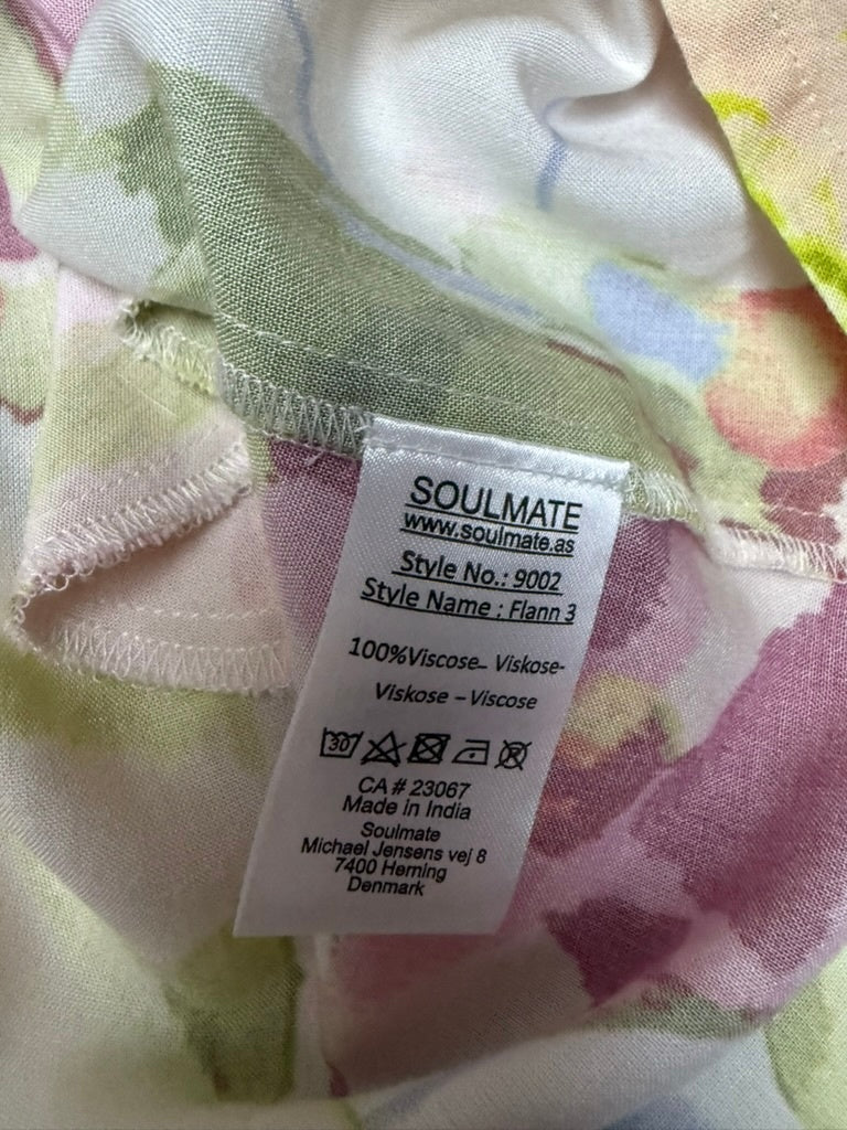 Soulmate Jurk maat M Wit met multicolor bloemenprint