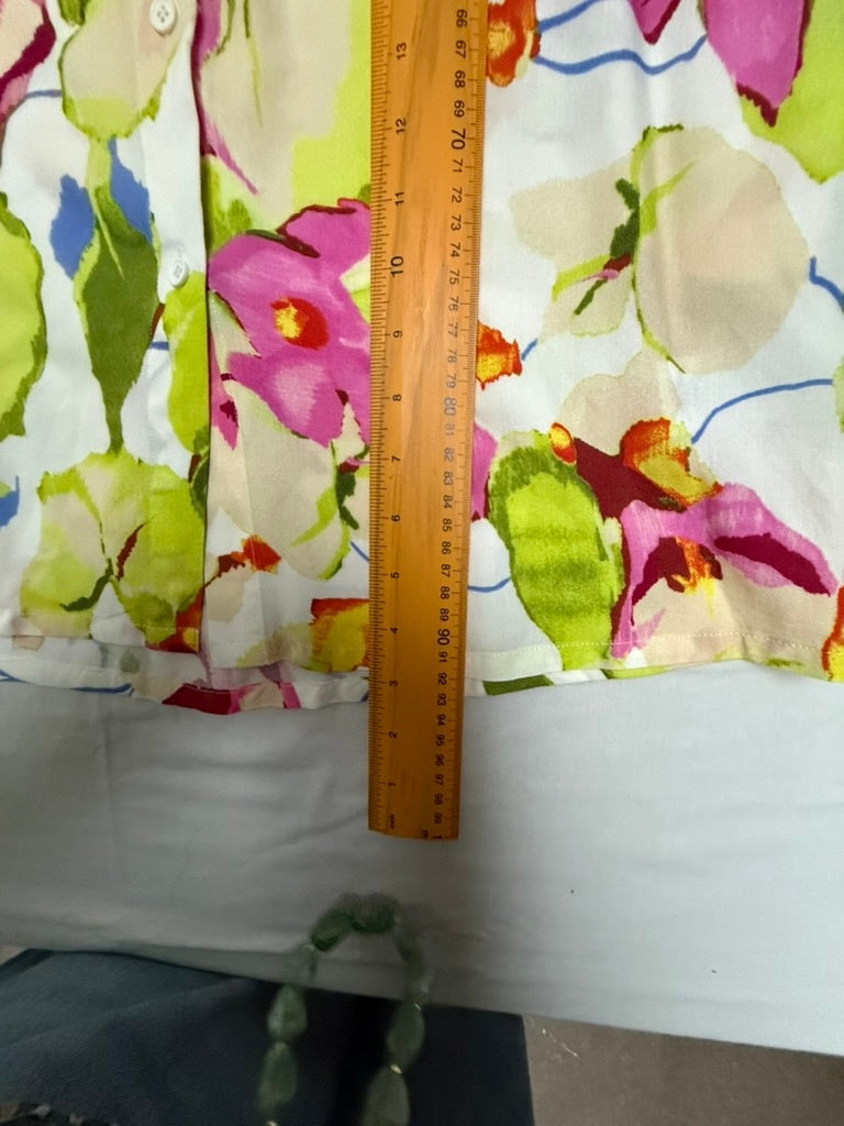 Soulmate Jurk maat M Wit met multicolor bloemenprint