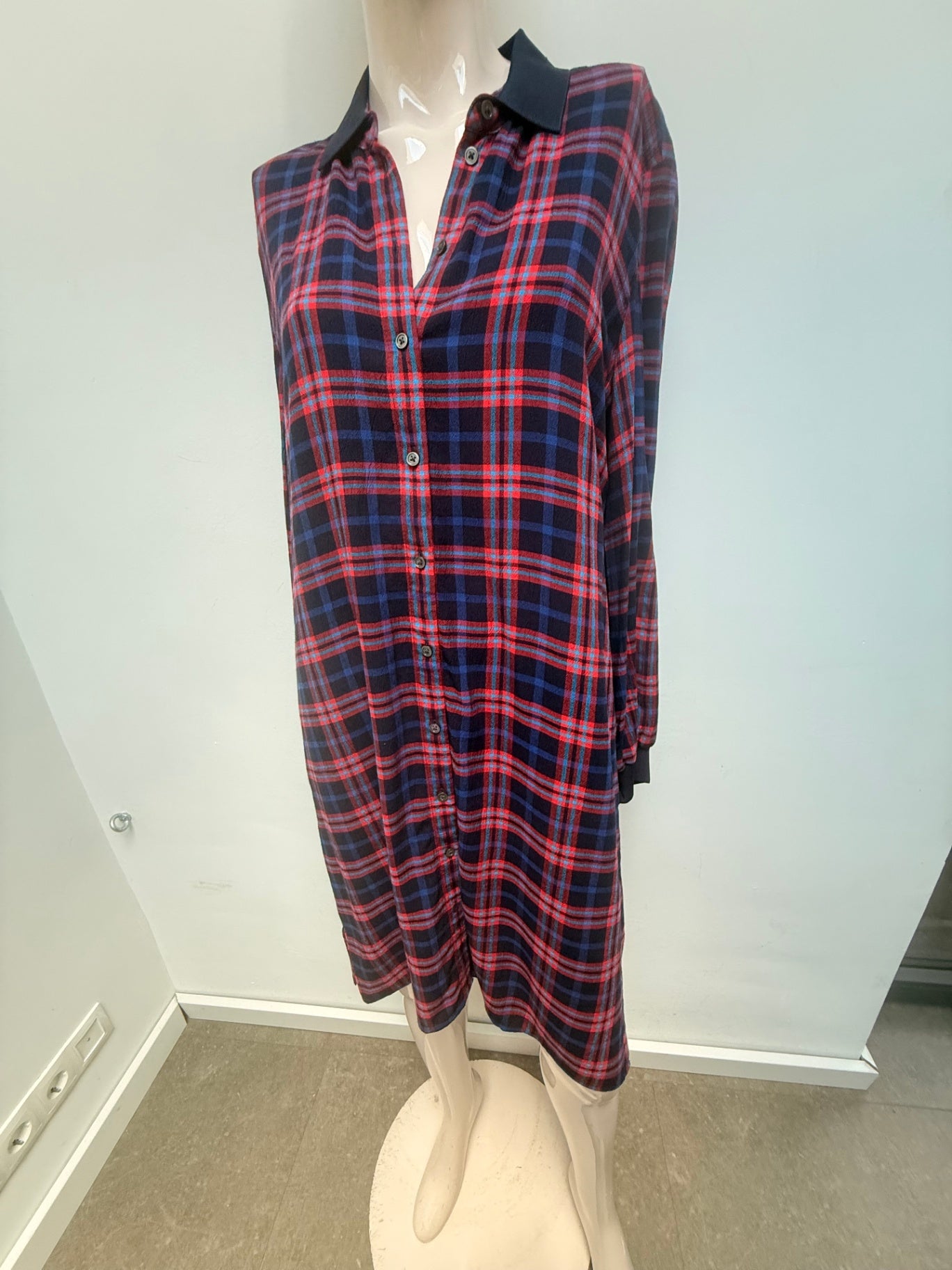 Marc O'Polo Jurk maat 38 Donkerblauw, rood en turquoise
