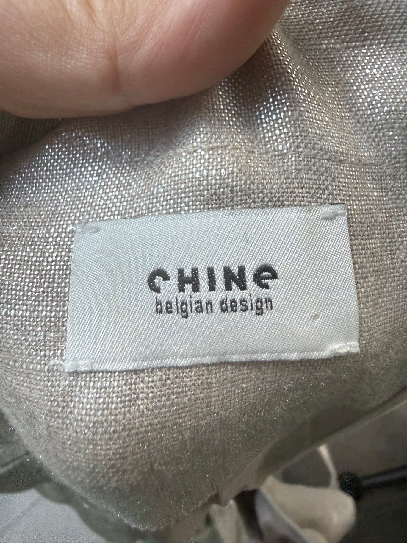 CHINE Jurk maat 3 Zilver-beige