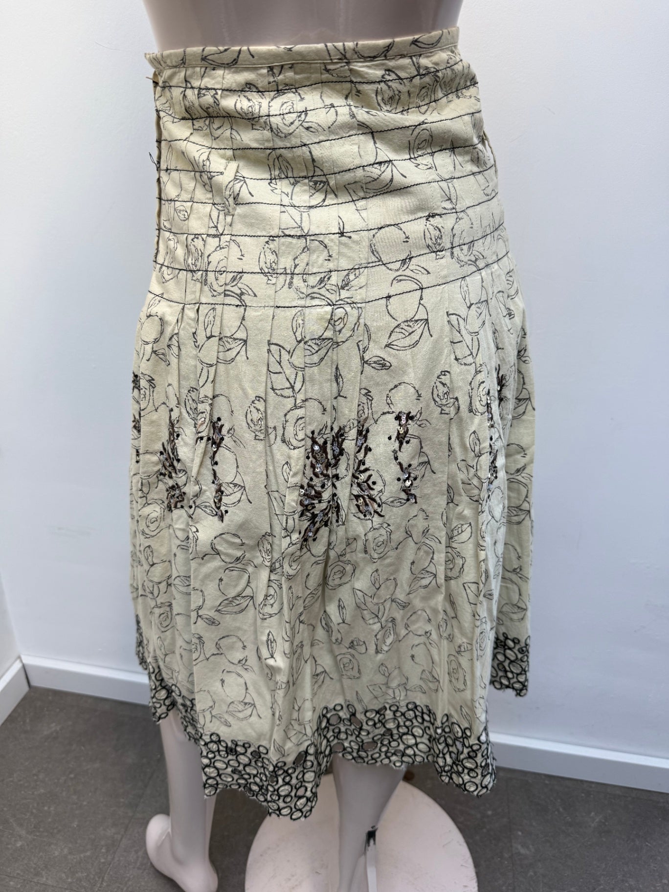 Stella Forest Rok maat 40 Beige met zwart