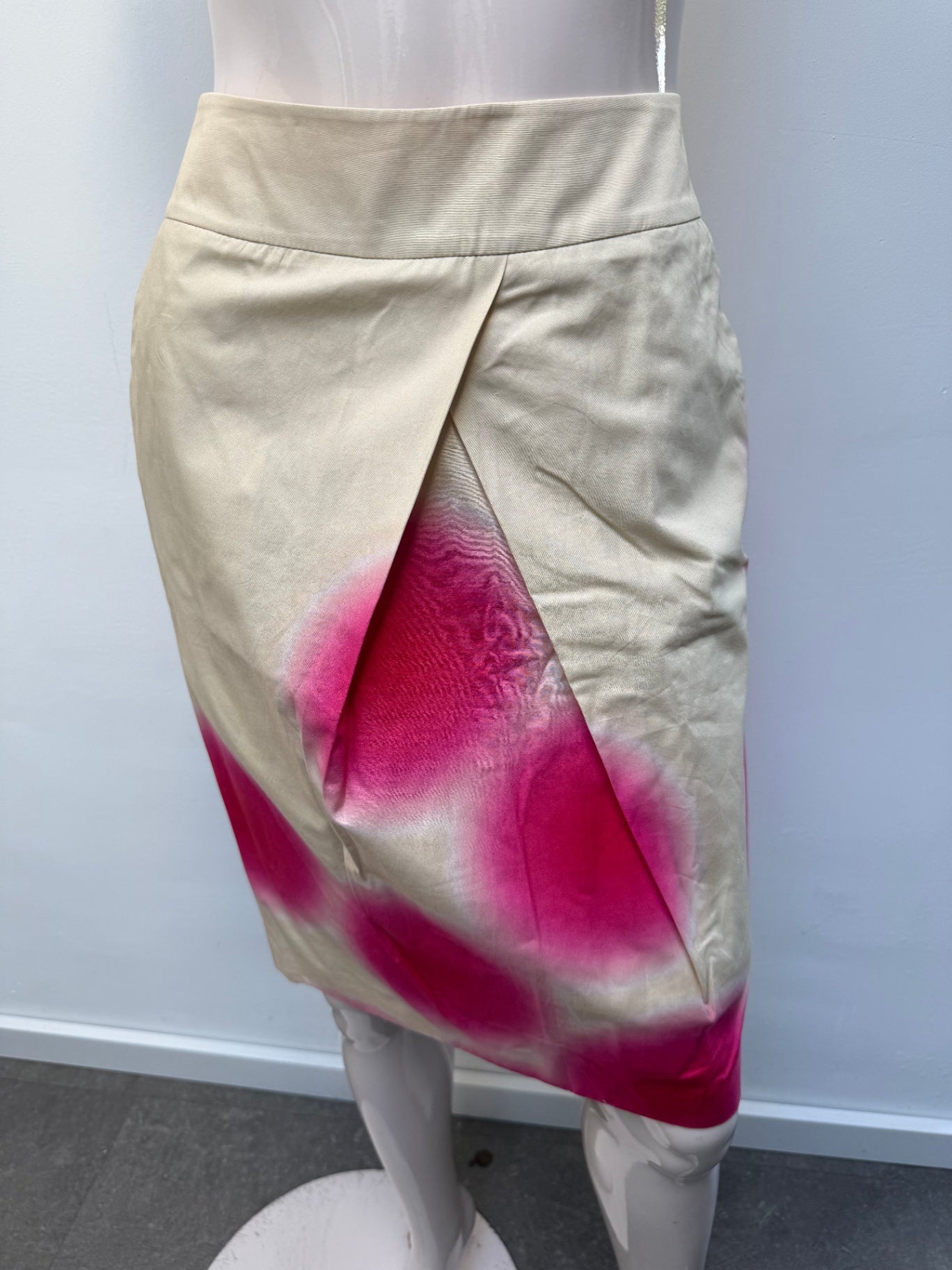 Natan Collection Rok maat 40 Beige met fuchsia/roze