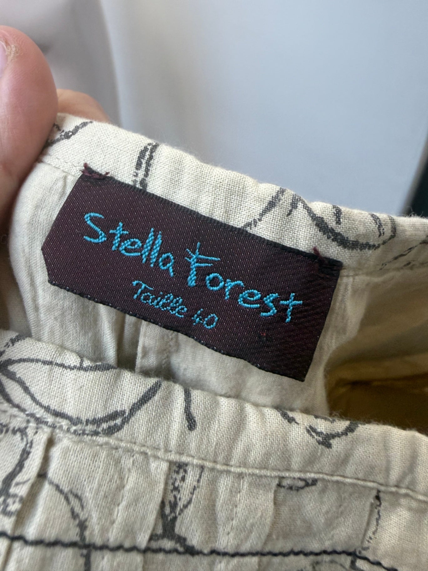 Stella Forest Rok maat 40 Beige met zwart