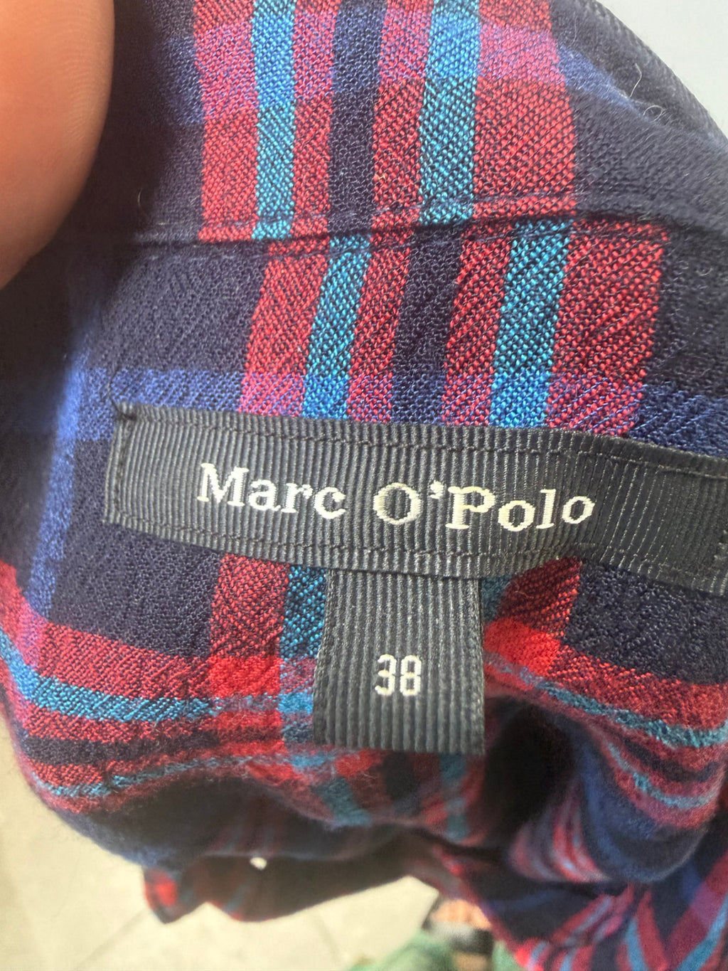 Marc O'Polo Jurk maat 38 Donkerblauw, rood en turquoise