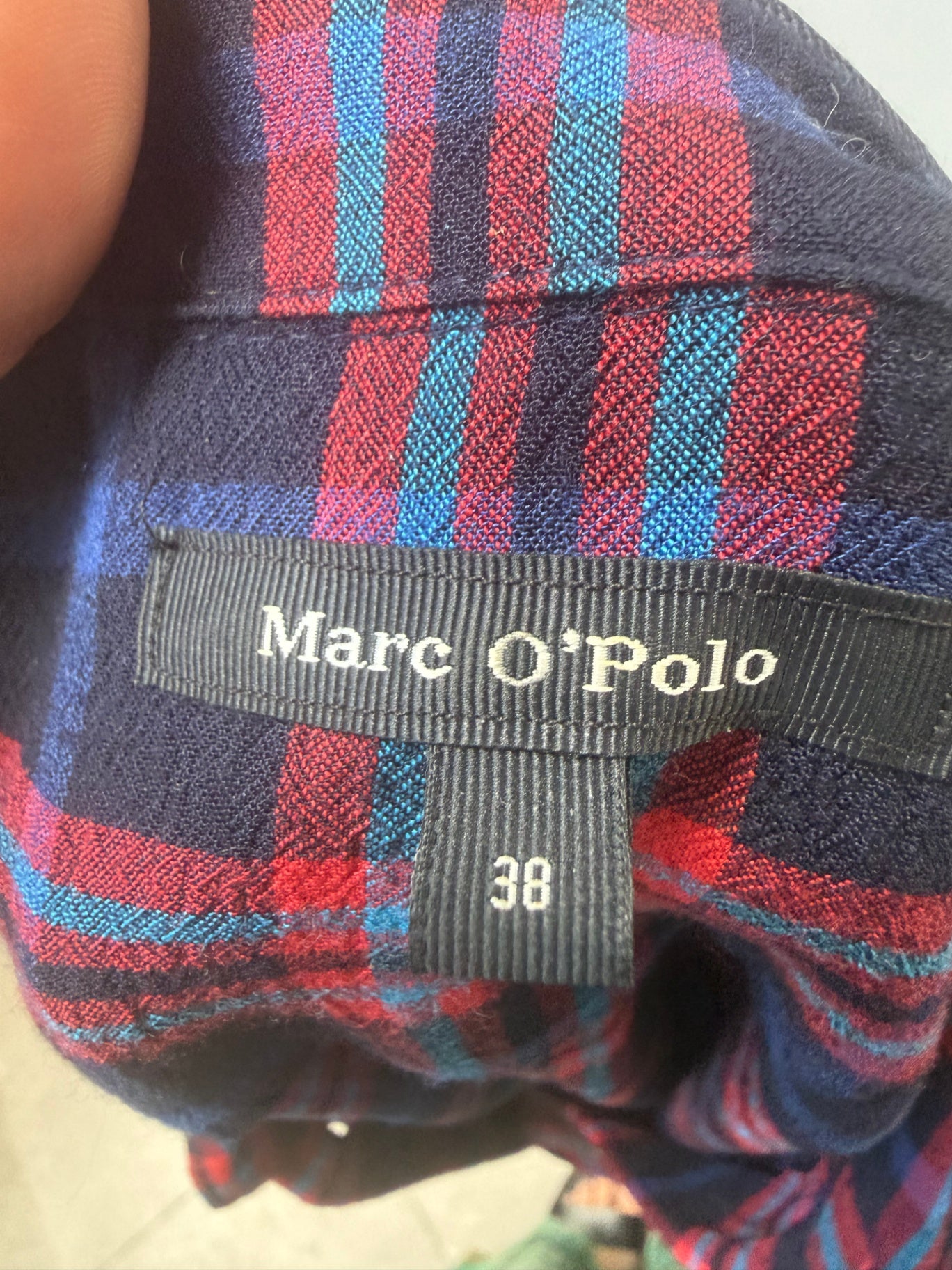 Marc O'Polo Jurk maat 38 Donkerblauw, rood en turquoise