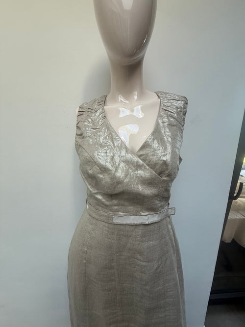 CHINE Jurk maat 3 Zilver-beige