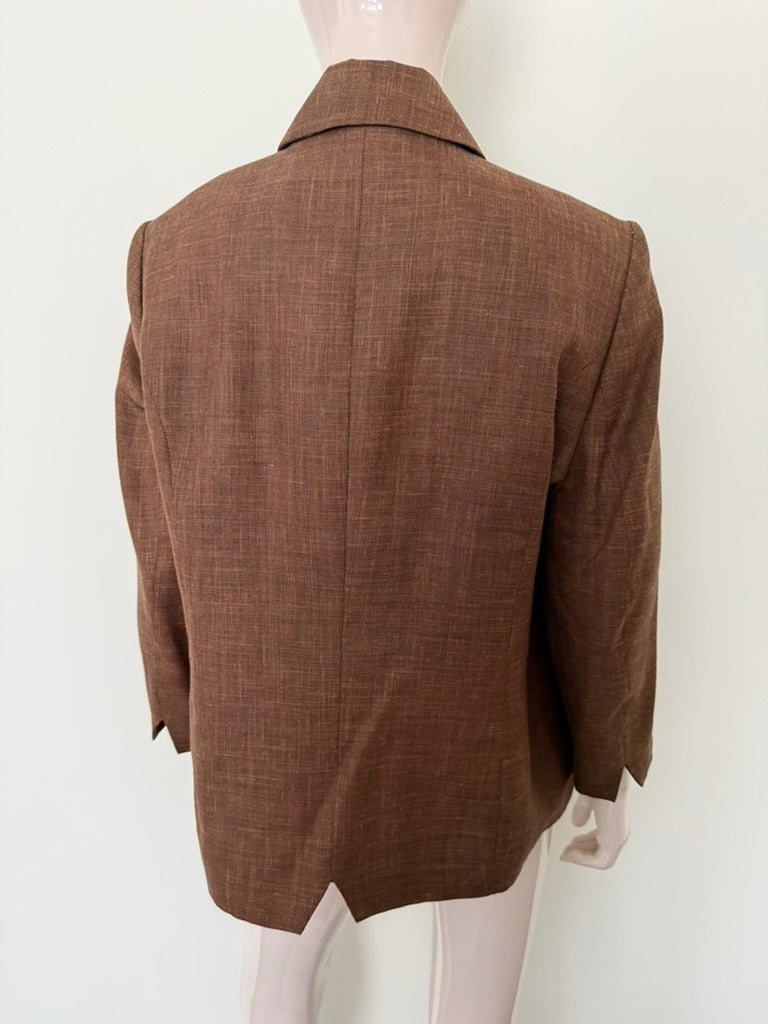 emine’ - Blazer - bruin, verborgen sluiting, opgestikte zakken - XXL