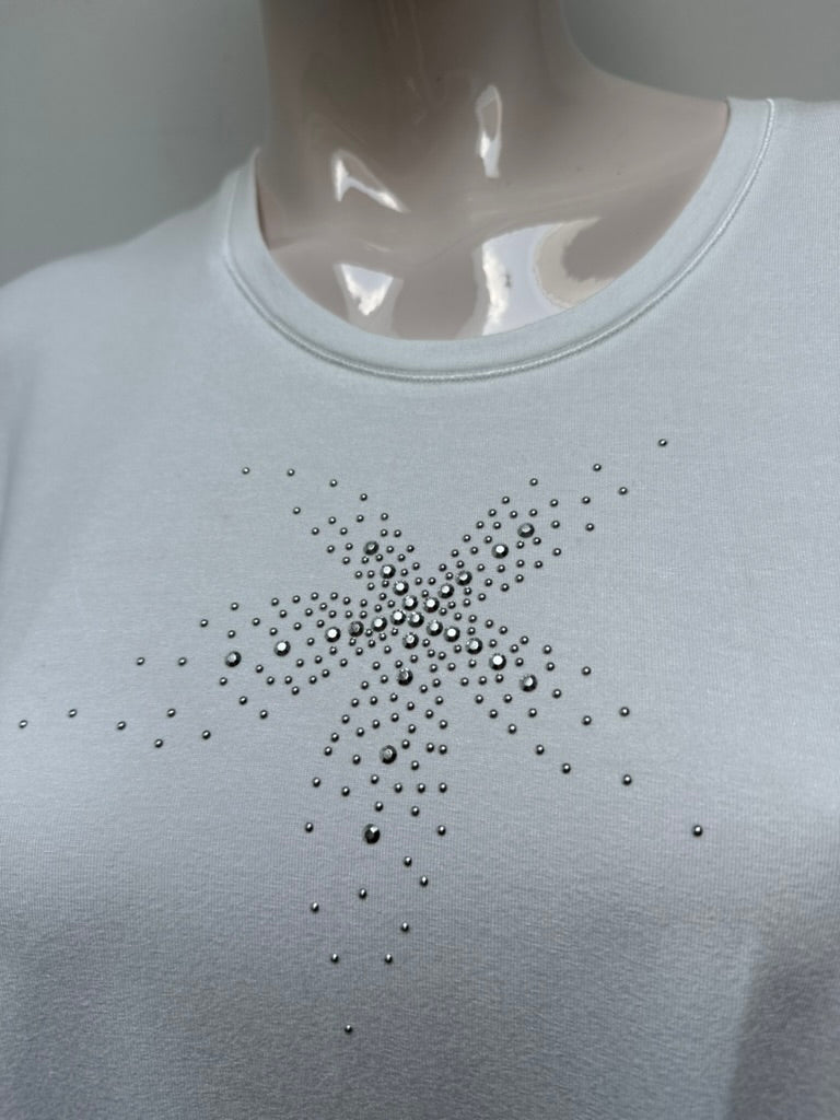 Rabe wit shirt met strass maat 42