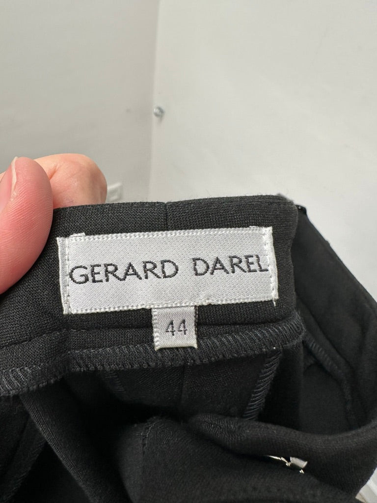 GERARD DAREL - Broek - zwart, rechte pijp, sierzakken met goudkleurige rits - L