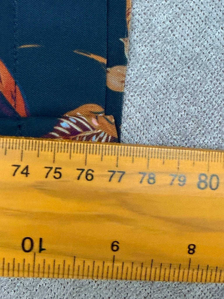 Four Roses - Broek - tropische bladerprint, wijde rechte pijpen, soepele stof - XL
