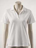 Betty Barclay - Polo - wit, V-hals, zonder knopen - S