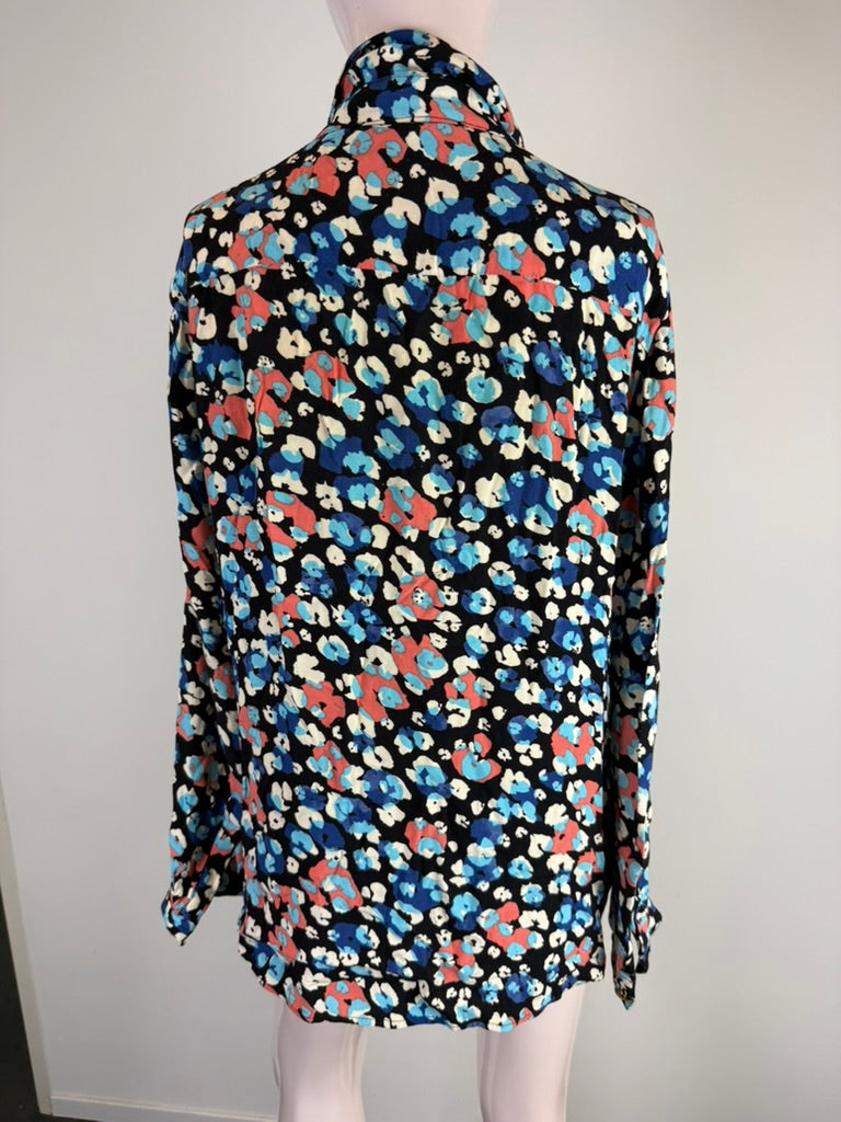 Fabienne Chapot - Blouse - abstracte bloemenprint, lange mouw, knoopsluiting voor - XL