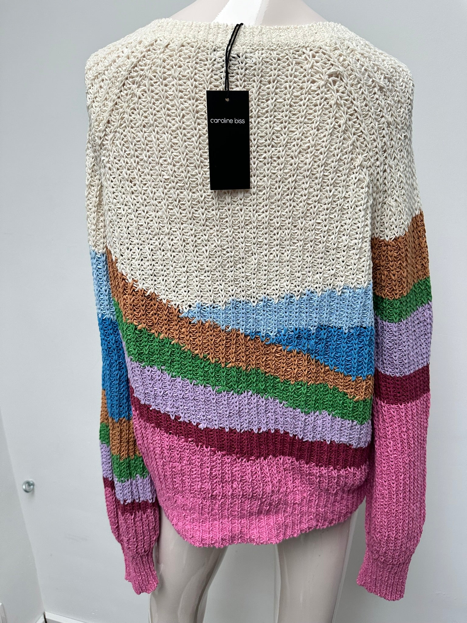 Caroline Biss gebreide trui met kleurvlakken maat 36