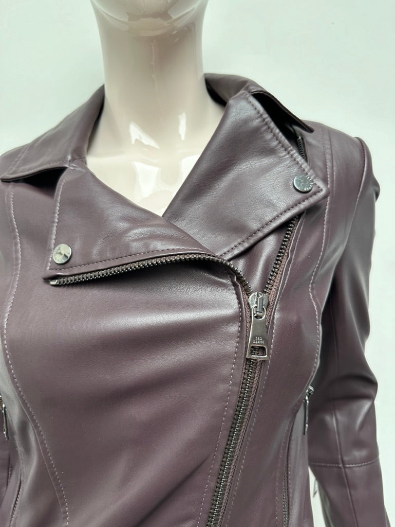 Ted Baker paars vegan leather jack maat 0