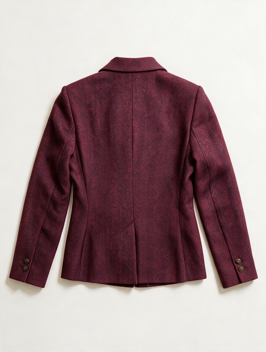 Boden - Blazer - bordeaux, visgraatpatroon, 2-knoops sluiting - M