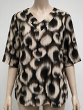 Mayerline - Blouse - dierenprint, V-hals - XL